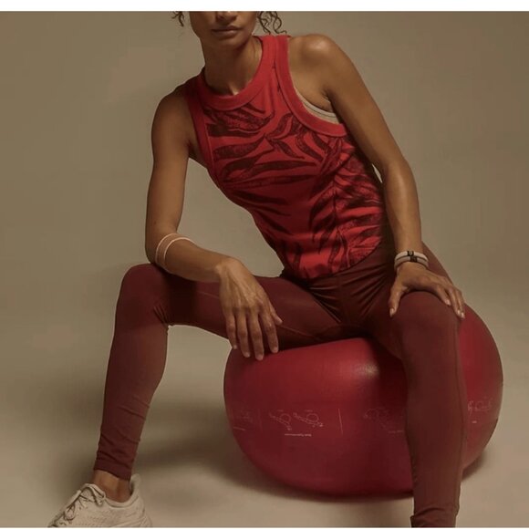 Free People Movement tropical orange open back cropped tank size small - Picture 1 of 9